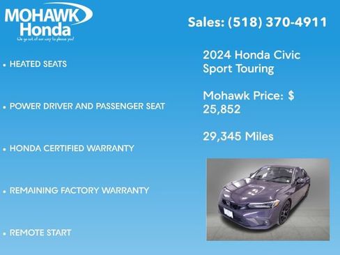 Certified 2024 Honda Civic Sport Touring image 16