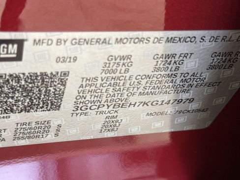 Used 2019 Chevrolet Silverado 1500 Custom AWD/4WD image 30