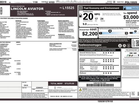 Used 2023 Lincoln Aviator Reserve w/ Equipment Group 201A AWD/4WD image 46