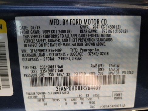 Used 2018 Ford Fusion SE w/ Fusion SE Technology Package image 33