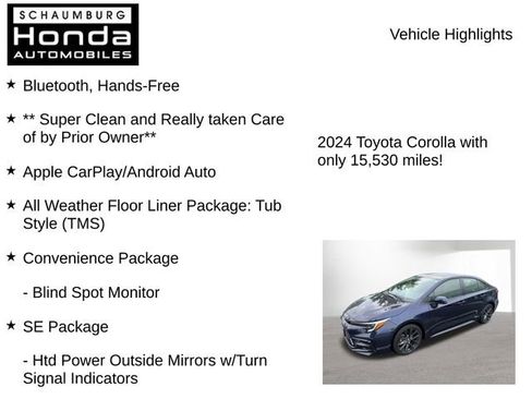 Used 2024 Toyota Corolla SE w/ SE Package AWD/4WD image 7