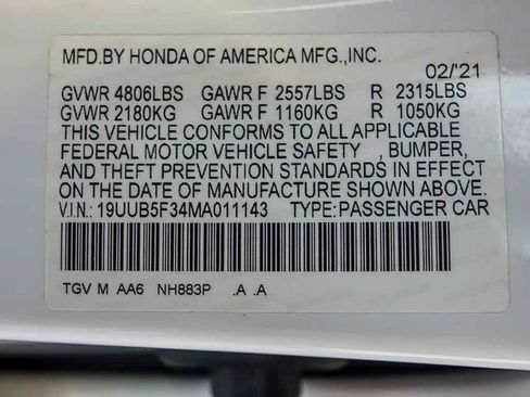 Used 2021 Acura TLX FWD image 33