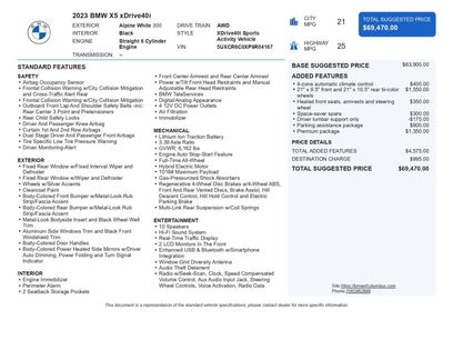 Used 2023 BMW X5 xDrive40i w/ Premium Package