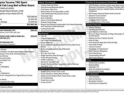 Used 2018 Toyota Tacoma TRD Sport w/ Technology Package image 12