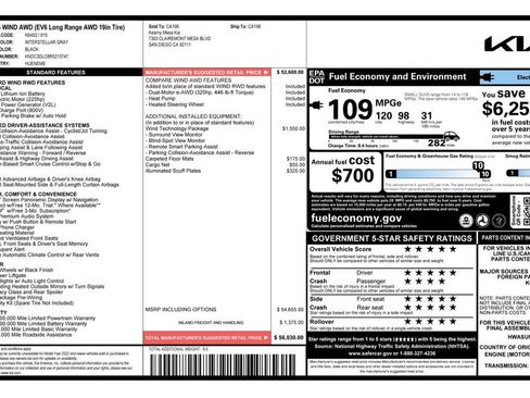 Used 2024 Kia EV6 Wind w/ Wind Technology Package image 7