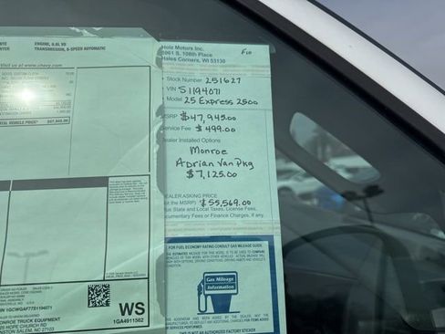 New 2025 Chevrolet Express 2500 w/ Driver Convenience Package image 20