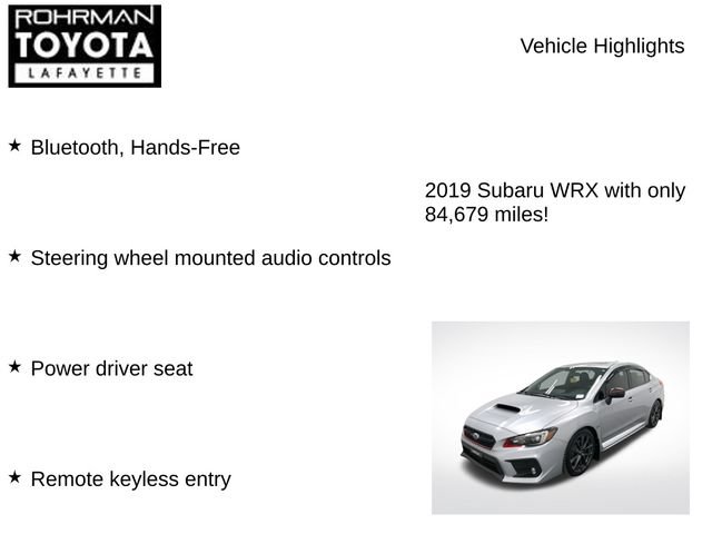 Used 2019 Subaru WRX Limited AWD/4WD image 7