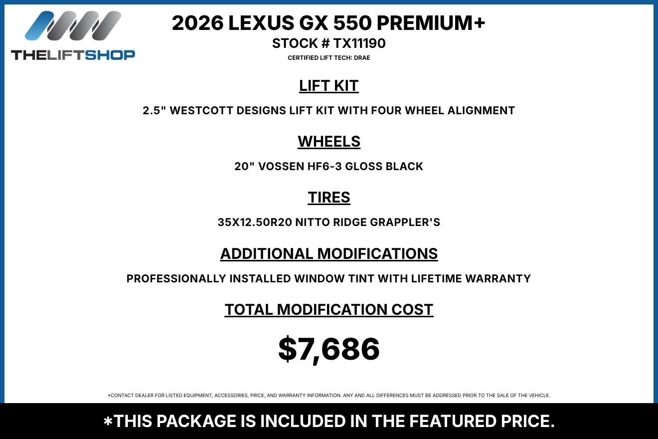 Used 2026 Lexus GX 550 w/ Accessory Package (2T) AWD/4WD image 2