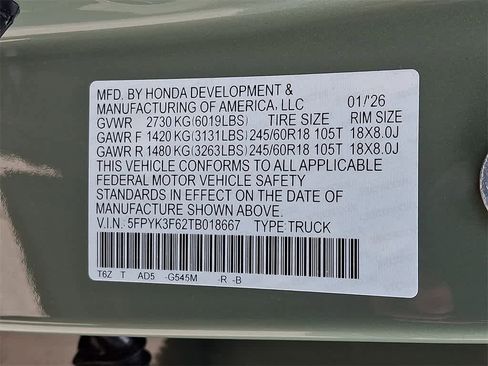 New 2026 Honda Ridgeline TrailSport image 17