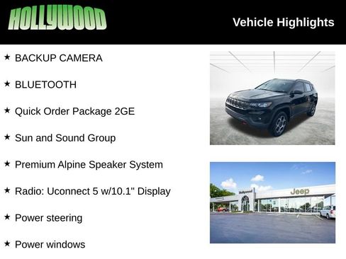 Certified 2022 Jeep Compass Trailhawk w/ Sun and Sound Group AWD/4WD image 3
