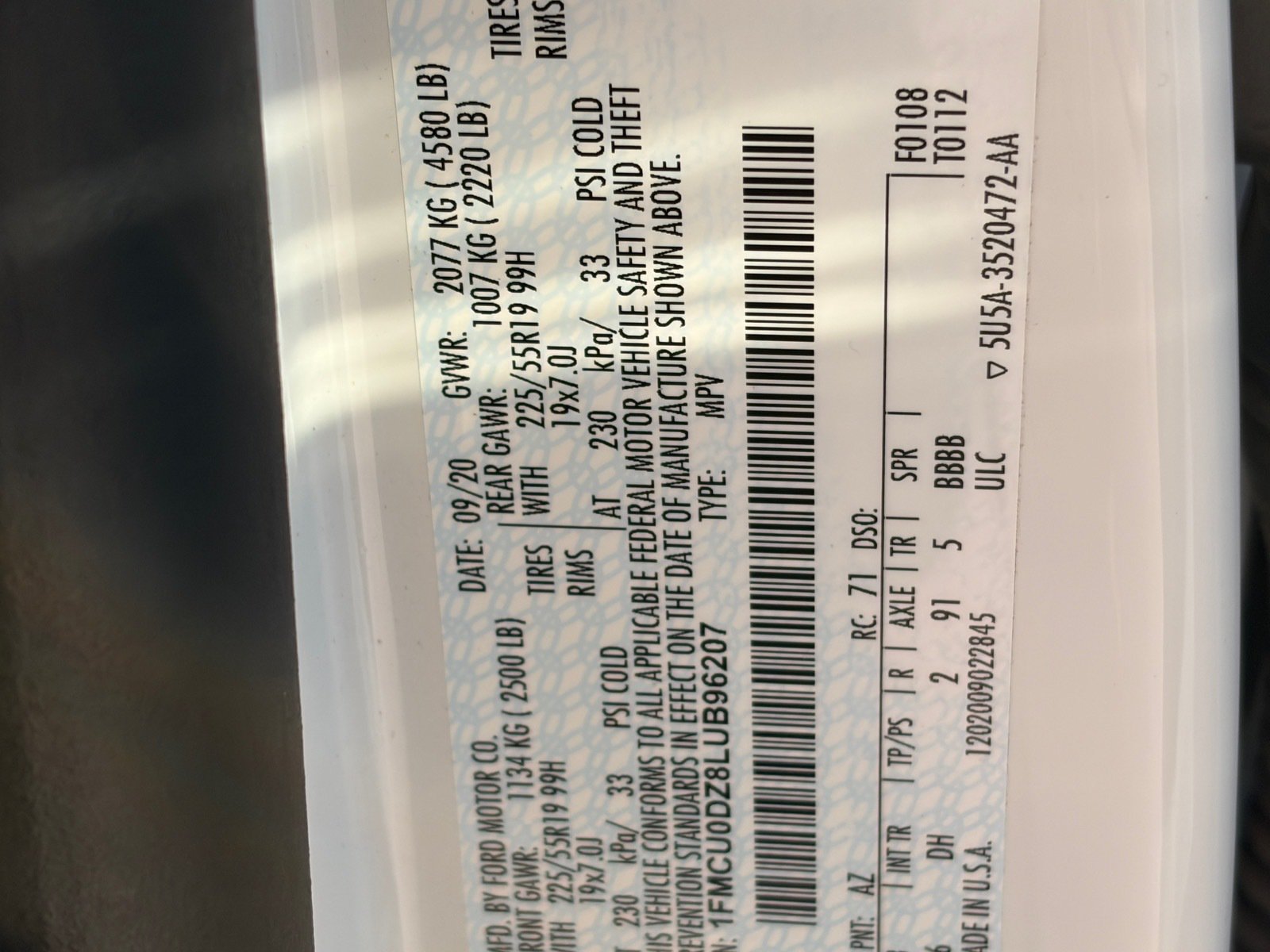 Used 2020 Ford Escape Titanium FWD image 12