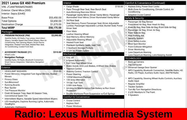 Used 2021 Lexus GX 460 Premium w/ Premium Package AWD/4WD image 14