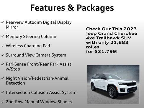 Used 2023 Jeep Grand Cherokee Trailhawk w/ Advanced Protech Group II image 20