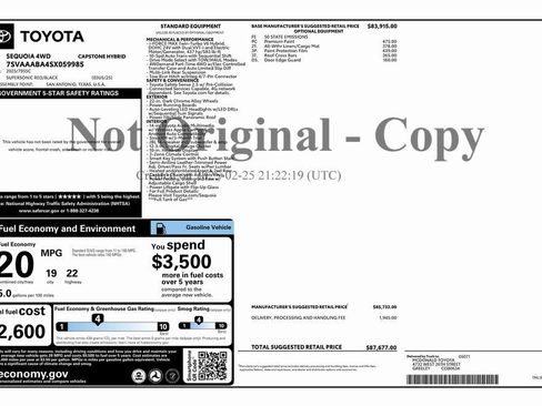 Used 2025 Toyota Sequoia Capstone image 2