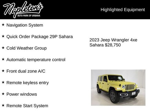 Used 2023 Jeep Wrangler Unlimited Sahara w/ Cold Weather Group AWD/4WD image 15