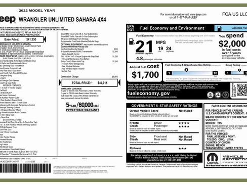 Used 2022 Jeep Wrangler Unlimited Sahara image 4