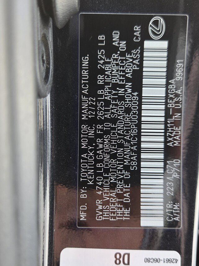 Certified 2023 Lexus ES 300h Ultra Luxury w/ Accessory Package (Z2) FWD image 34