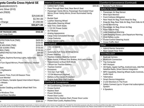 Used 2024 Toyota Corolla Cross AWD Hybrid w/ Moonroof Package image 2