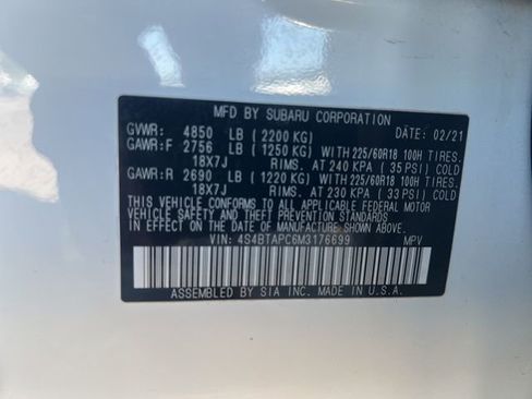 Used 2021 Subaru Outback Touring w/ Popular Package #2 image 34