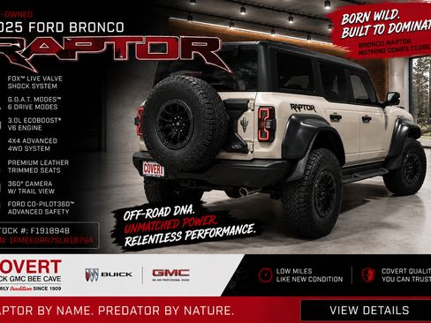 Used 2025 Ford Bronco Raptor w/ Interior Carbon Fiber Pack AWD/4WD image 6