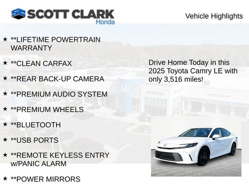 Used 2025 Toyota Camry LE FWD image 11