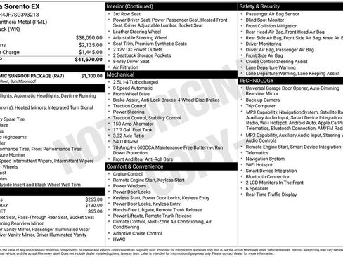 Used 2025 Kia Sorento EX w/ Panoramic Sunroof Package FWD image 8