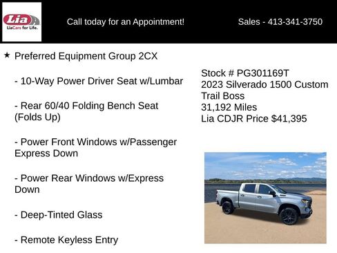 Used 2023 Chevrolet Silverado 1500 Custom Trail Boss w/ LPO, Dark Essentials Package AWD/4WD image 6