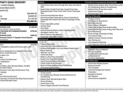 Used 2023 INFINITI QX60 Sensory w/ Vision Package image 51