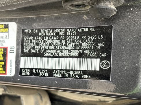 Used 2022 Lexus ES 300h w/ Accessory Package 2 FWD image 35