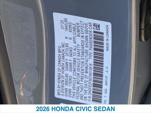 Certified 2026 Honda Civic Sport image 26