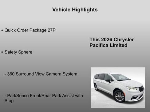 New 2026 Chrysler Pacifica Limited AWD/4WD image 34