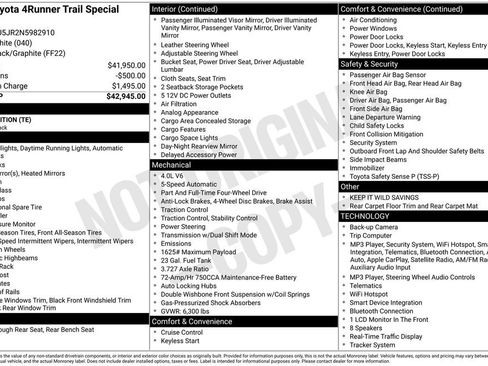 Used 2022 Toyota 4Runner Trail Special Edition AWD/4WD image 11