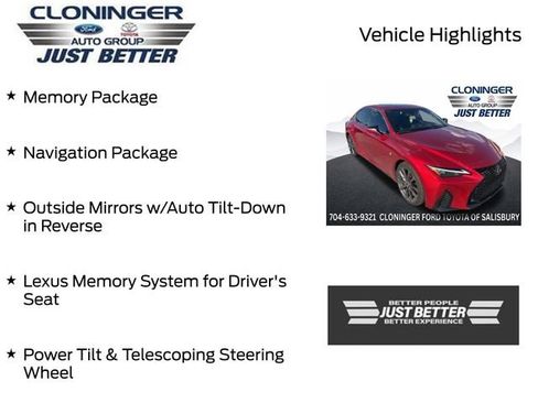 Used 2023 Lexus IS 350 F Sport w/ Navigation Package RWD image 3