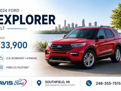 Certified 2024 Ford Explorer XLT w/ Equipment Group 202A AWD/4WD image 1