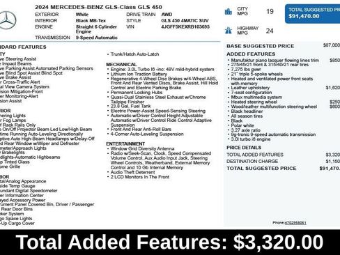 Used 2024 Mercedes-Benz GLS 450 4MATIC image 3