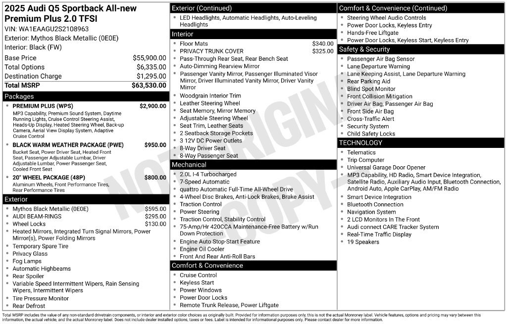 Used 2025 Audi Q5 Premium Plus w/ Premium Plus AWD/4WD image 1