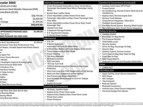 Used 2018 Chrysler 300 S w/ S Model Appearance Package image 2