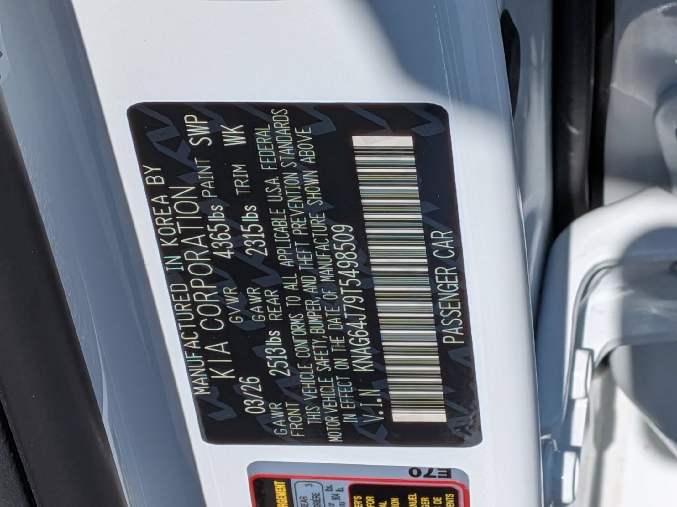 New 2026 Kia K5 GT-Line w/ GT-Line Red Interior Package FWD image 37