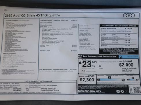 New 2025 Audi Q3 2.0T Premium image 9
