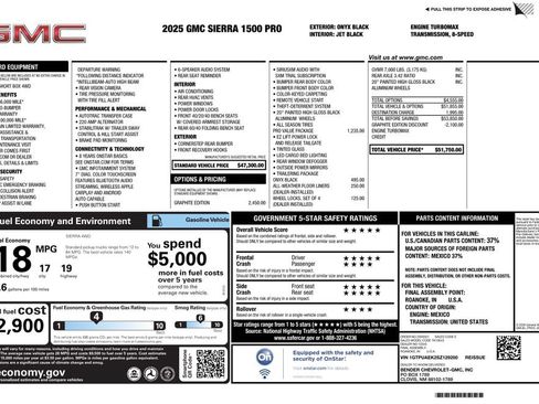 Used 2025 GMC Sierra 1500 Pro w/ Graphite Edition AWD/4WD image 4