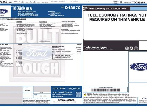 New 2026 Ford E-350 and Econoline 350 Super Duty w/ Power Equipment Group RWD image 26