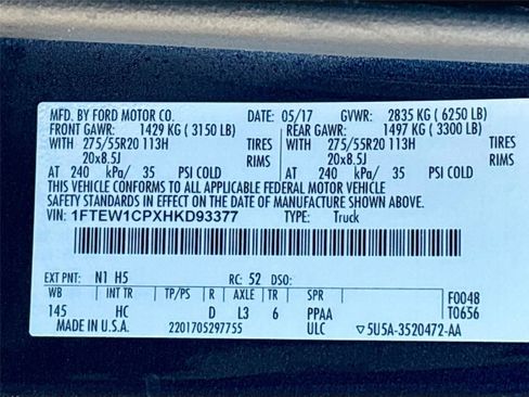 Used 2017 Ford F150 Lariat w/ Equipment Group 502A Luxury image 33