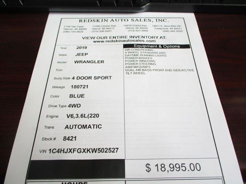 Used 2019 Jeep Wrangler Unlimited Rubicon w/ Safety Group AWD/4WD image 15
