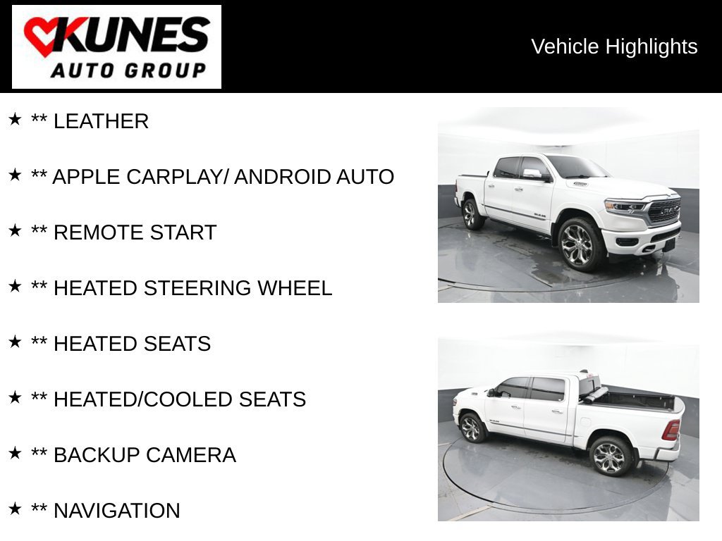 Used 2019 RAM 1500 Limited w/ Body Color Bumper Group AWD/4WD image 2