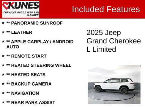 New 2025 Jeep Grand Cherokee L Limited w/ Trailer Tow Package image 2