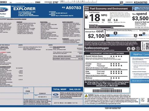 Used 2019 Ford Explorer XLT w/ Equipment Group 202A image 2