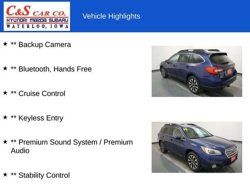 Used 2015 Subaru Outback 2.5i Limited image 7