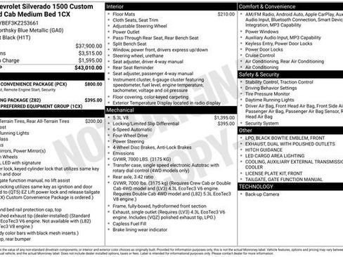 Used 2019 Chevrolet Silverado 1500 Custom w/ Custom Convenience Package image 31