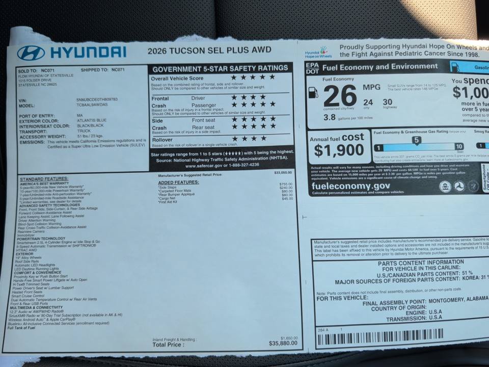 New 2026 Hyundai Tucson SEL Plus AWD/4WD image 33