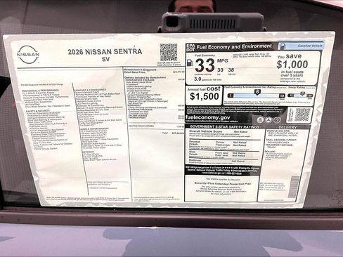 New 2026 Nissan Sentra SV w/ SV Convenience Package FWD image 76